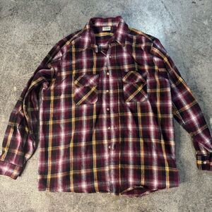 Mens five brothers xl tall flannel button down shirt